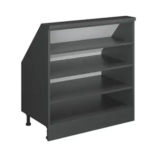 Vicco Wardrobe For Sloping Ceiling Rion, Anthracite, 80 X 81.6 Cm With 4 Compartments, Suitable For Space-saving Storage Under Sloping Ceilings