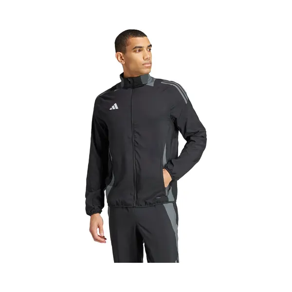 Adidas Men's Tiro 19 Funnel Neck Raglan Sleeve Athletic Top - Black/Grey - Size, 42/Regular thumbnail