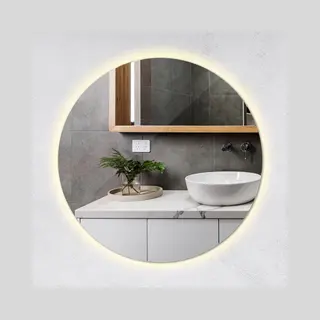 Tulup Led-Lichtspiegel Ø70 Cm Dekospiegel Runder Spiegel Mit Led-Hintergrundbeleuchtung Badspiegel Warmweiß 3000K
