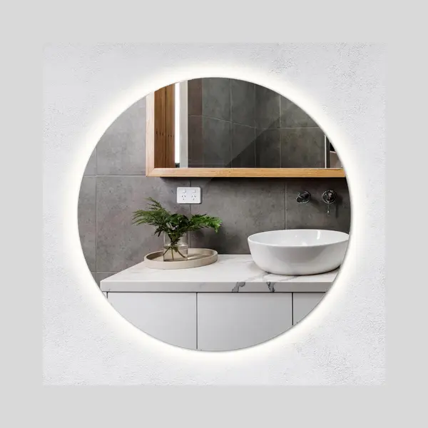 Tulup Led Spiegel - Spiegel Led Rond - 70 Cm X 70 Cm - Ronde Spiegel Led - Led-spiegel Voor Badkamer - Koel Wit 6500K - Spiegel Led Verlichting - Led thumbnail