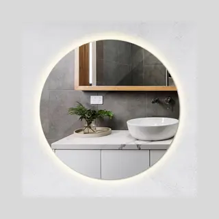 Tulup Led Spiegel - Spiegel Led - 80 Cm X 80 Cm - Led-spiegel Voor Slaapkamer - Neutraal Wit 4000K - Spiegel Led Verlichting - Scandinavische Led