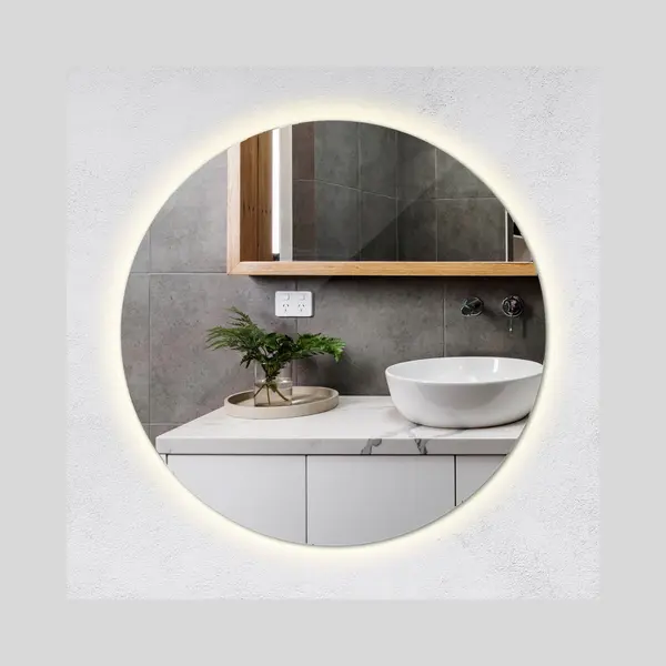 Tulup Led Spiegel - Spiegel Led - 80 Cm X 80 Cm - Led-spiegel Voor Slaapkamer - Neutraal Wit 4000K - Spiegel Led Verlichting - Scandinavische Led thumbnail