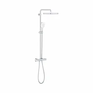 Grohe QuickFix Vitalio Start 250 Regendouche - Ã¸ 25 Cm - Vierkant - Met Thermostaatkraan - Chroom - EcoJoy Handdouche