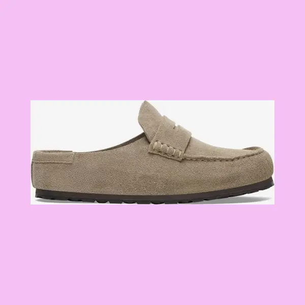 Birkenstock For Woman. 1029710 Naples Wrapped Leather Clogs Taupe (39), Flat, None, Casual thumbnail