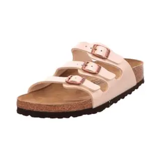Birkenstock Damen Pantolette Florida Birko-Flor Graceful Schmal Beige 38