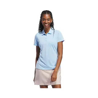 Adidas Women's Women's Solid Performance Short Sleeve Polo Shirt, Clear Sky, L