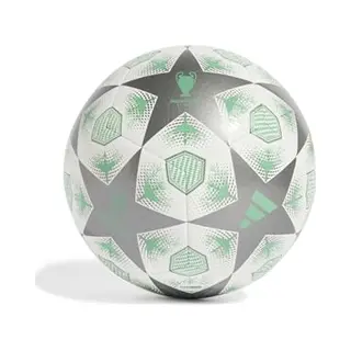Adidas Fußball Champions League Finale 2024/25 Munich Club - Silber/Weiß/Grün, Größe Ball Sz. 5