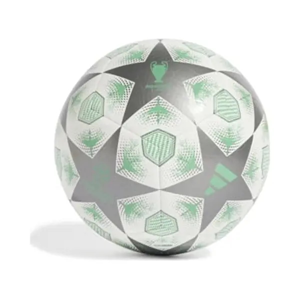 Adidas Fußball Champions League Finale 2024/25 Munich Club - Silber/Weiß/Grün, Größe Ball Sz. 5 thumbnail