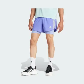 Adidas Own The Run 3-Streifen 2-in-1 Shorts