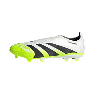 Adidas Unisex Predator League Laceless Firm Ground/Multi Ground Football Boots, Cloud White/Core Black/Lucid Lemon, 8 Uk