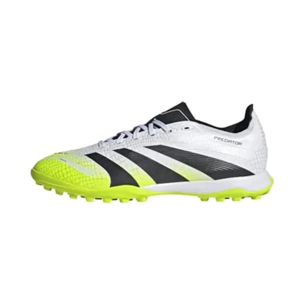 Adidas Unisex Predator League Turf Football Boots, Cloud White/Core Black/Lucid Lemon, 38 Eu thumbnail