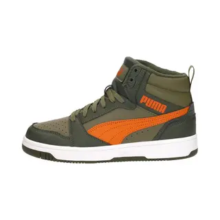 Puma Unisex Youth Rebound V6 Mid Wtr Jr Sneaker, Dark Olive-Maple Syrup-Puma Olive, 37 Eu
