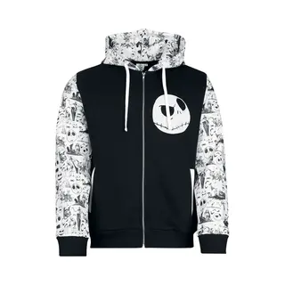 The Nightmare Before Christmas Jack Hoodie Jacket Black White