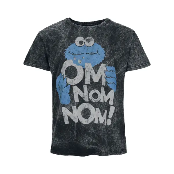 Sesamstraße Cookie Monster - Om Nom! T-Shirt Schwarz In Xl thumbnail