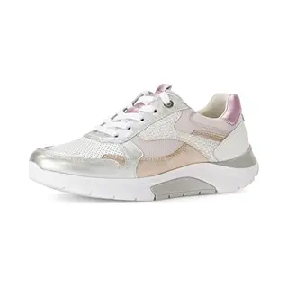 Gabor Baskets Basses Pour Femme, Blanc Argenté 53, 38.5 Eu
