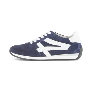 Gabor Damen Low-Top Sneaker, Frauen Sneaker, Komfortable Mehrweite (H), Marine/Weiss (36), 38 Eu / 5 Uk