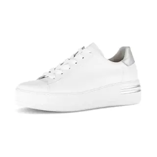 Gabor Schnürschuh Gabor Comfort Florenz Sneakers Weiß Silber Metallic 86.395.51