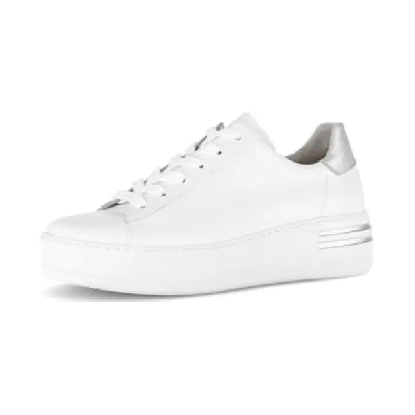 Gabor Schnürschuh Gabor Comfort Florenz Sneakers Weiß Silber Metallic 86.395.51 thumbnail