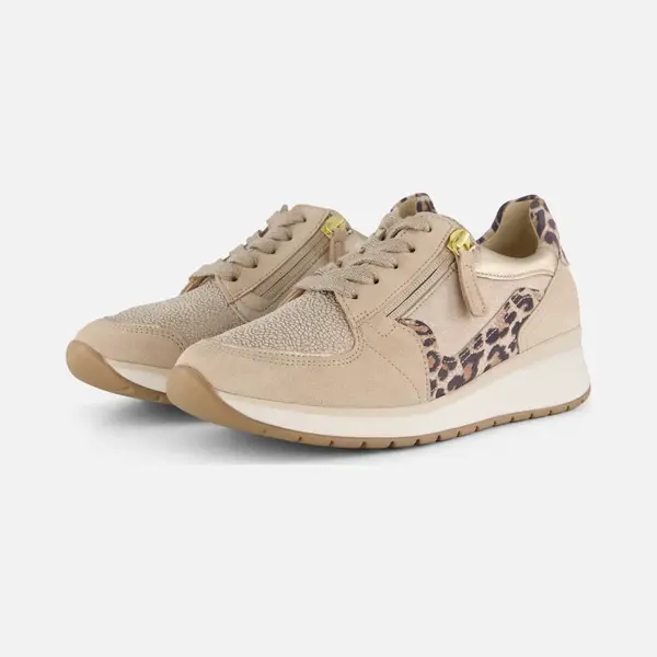 Gabor Damen Low-Top Sneaker, Frauen Halbschuhe, Strassenschuhe, Sportschuhe, Freizeitschuhe, Turnschuhe, Laufschuhe, oasi/Muschel (Gold), 42.5 Eu / thumbnail