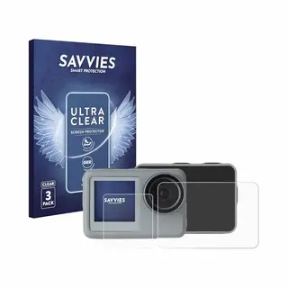 Savvies 6 Stück Schutzfolie Für Rollei Actioncam 9s Plus Displayschutz-Folie Ultra-Transparent