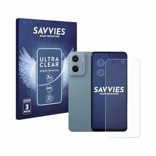Savvies - Screenprotector Voor Motorola Moto E15 (Voor+Camera) - Folie Beschermfolie Transparant 6 Stuks