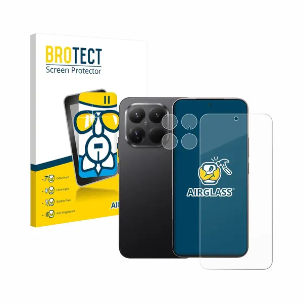 Brotect Screenprotector Voor Xiaomi 15T Pro (Voor+Camera) Beschermglas Transparant thumbnail