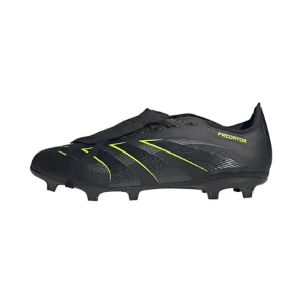 Adidas Unisex Predator League Fold-Over Tongue Firm Ground/Multi Ground Football Boots, Core Black/Carbon/Lucid Lemon, 9 Uk thumbnail