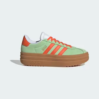 Adidas Unisex Kids Vl Court Bold Shoes Junior, Semi Green Spark/Semi Impact Orange/Cloud White, 3 Uk