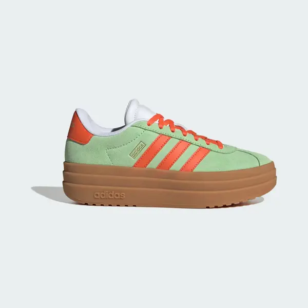 Adidas Unisex Kids Vl Court Bold Shoes Junior, Semi Green Spark/Semi Impact Orange/Cloud White, 3 Uk thumbnail