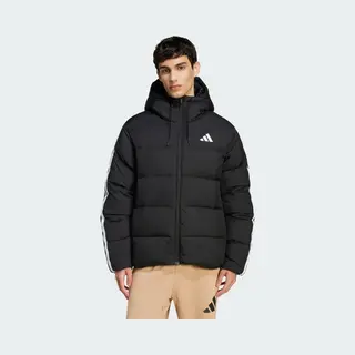 Adidas, Mannen, Winterjassen, Essentials 3-Stripes, Zwart, (M)