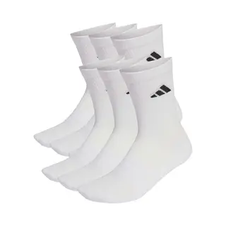 Adidas Unisex Cushioned Crew Socks 6 Pair Pack, White/white/black, 45-48