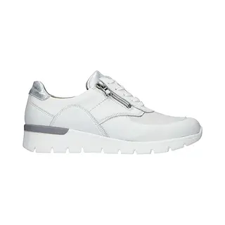 Waldläufer K-Ramona OrthoTritt Sneaker 626K02-325-663, Glattleder/Stretch, Weiß/Silber, Weite K Weiß Gr. 38