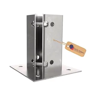 GeZu Impex Verstelbare Paalhouder Met Plaat 100 X 100 Mm – Thermisch Verzinkt