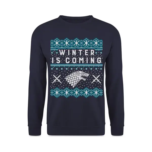 Spreadshirt Game Of Thrones Winter Is Coming Sweater Heren thumbnail