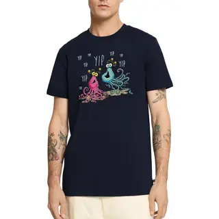 Spreadshirt Sesamstraat Yip Alien Premium T Shirt Heren