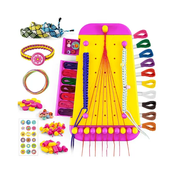 Vriendschapsarmbanden Maakset - Cadeau Voor Meisjes 7-12 Jaar - Creatieve Diy Armbanden Set - Knutselen En Reisactiviteit - Complete Set thumbnail