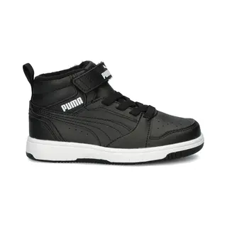 Puma Unisex Kinder Rebound V6 Mid Wtr Ac+ Ps Sneaker, Black White, 31 Eu
