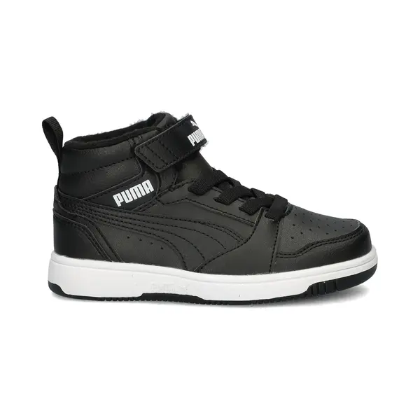 Puma Unisex Kinder Rebound V6 Mid Wtr Ac+ Ps Sneaker, Black White, 31 Eu thumbnail