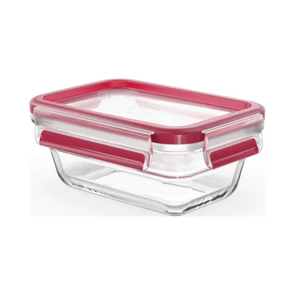 Tefal MasterSeal N10405 Rechteckige Box 0.45 L Transparent, Rot 1 Stück thumbnail