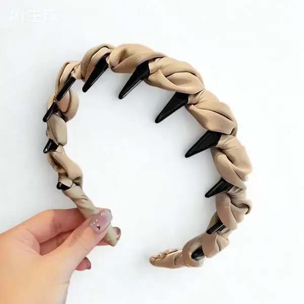 Zachte Hoofdband - Antislip - Dameshoofdband - Vintage - Comfortabel - Crème thumbnail