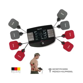 Beurer Tens-Ems-Gerät "Em 89 In 4-in-1 Funktion, Tens, Ems, Massage, Wärme" Mit 8 Elektroden Für Eine Großflächige Anwendung Auch Am Rücken