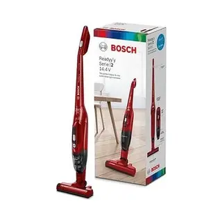 Bosch Serie 2 BBHF214R Stabstaubsauger/Elektrischer Besen 2-in-1-Stabstaubsauger Akku Trocken Beutellos Rot