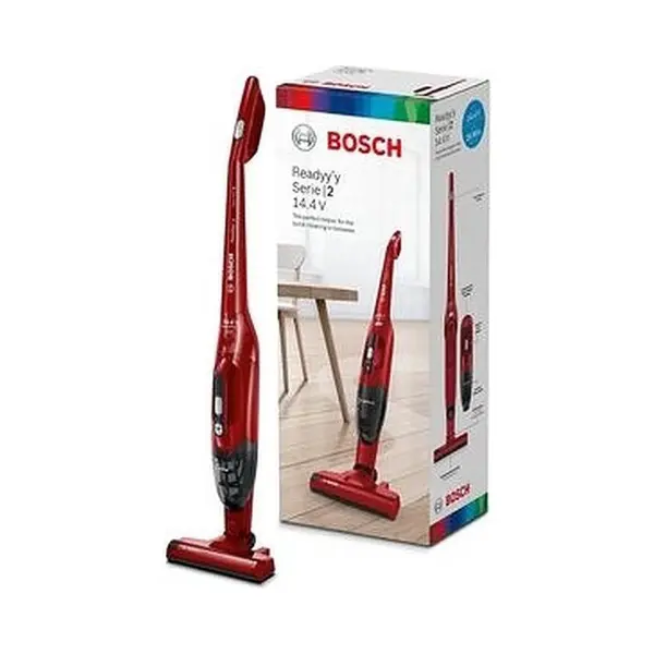 Bosch Serie 2 BBHF214R Stabstaubsauger/Elektrischer Besen 2-in-1-Stabstaubsauger Akku Trocken Beutellos Rot thumbnail
