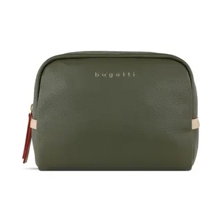 Bugatti Ella, Hochwertige Kosmetiktasche - Waschtasche - Kulturtasche - Kulturbeutel, In Oliv