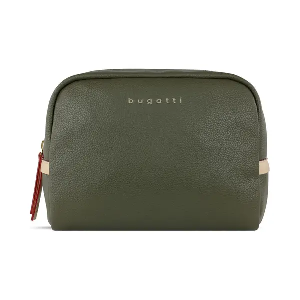 Bugatti Ella, Hochwertige Kosmetiktasche - Waschtasche - Kulturtasche - Kulturbeutel, In Oliv thumbnail