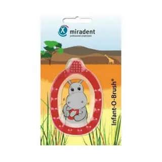 Miradent Infant-O-Brush Baby Tandenborstel Rood 1 Stuk