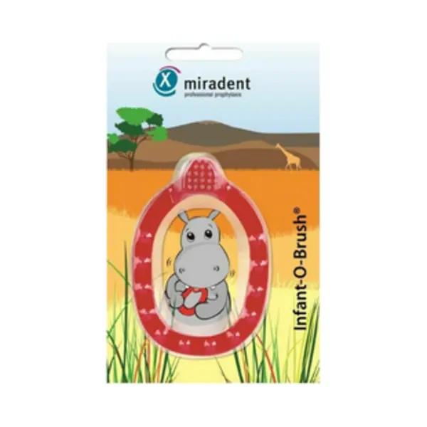 Miradent Infant-O-Brush Baby Tandenborstel Rood 1 Stuk thumbnail