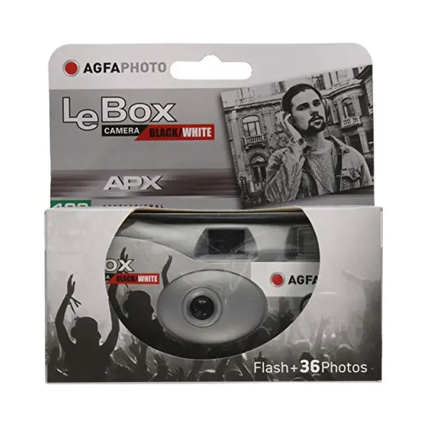 Agfaphoto LeBox (Schwarz-Weiss), Einwegkamera, Weiss, Schwarz thumbnail