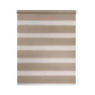 Lichtblick Doppelrollo Klemmfix Ohne Bohren, Streifen, Blickdicht, Klemmträger-Montage, Sichtschutz, Wandmongtage, Deckenmontage, Für Fenster Und
