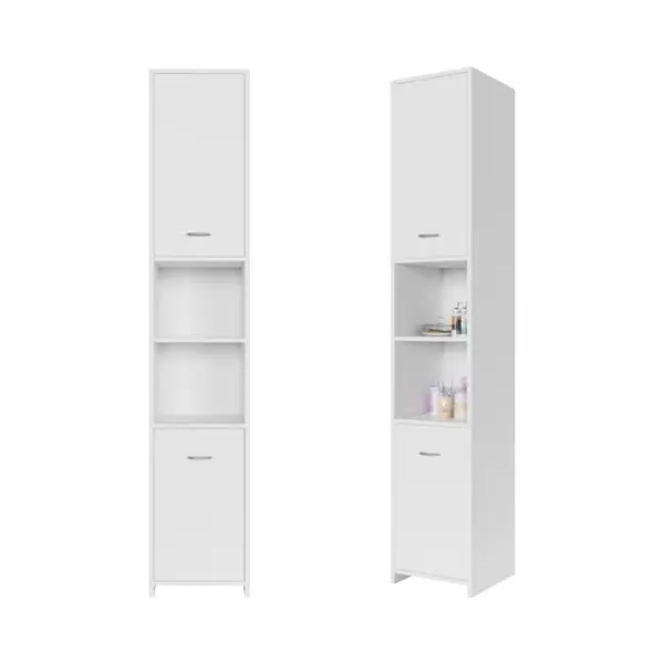 Casaria® Badkamer Hoge Kast Neapel Wit 180x30x30cm thumbnail